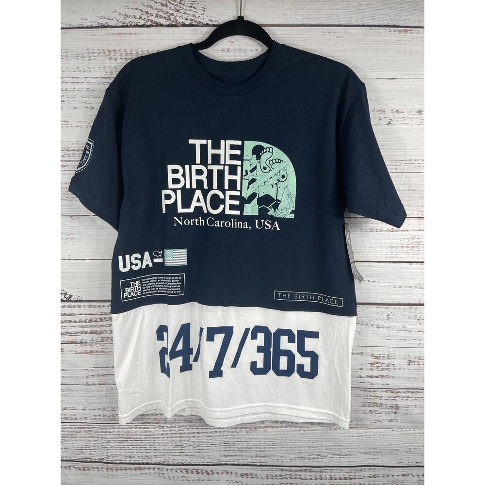 The Birth Place Shirt Men's Size M North Carolina USA 24/7/365 Graphic Tee